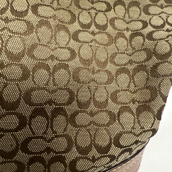 Coach Y2K Small Signature C Canvas Brown Leather Trim Shoulder Bag - Picture 4 of 13